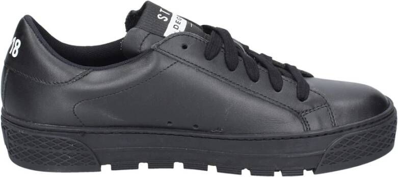 Stokton Leren Dames Sneakers Stijlvolle Schoenen Black Dames