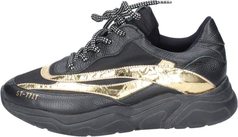 Stokton Leren Dames Sneakers Stijlvolle Schoenen Black Dames