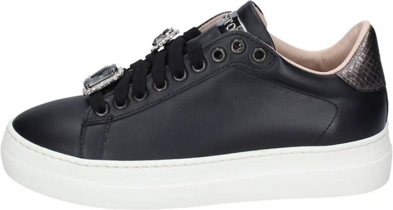 Stokton Leren Dames Sneakers Stijlvolle Schoenen Black Dames