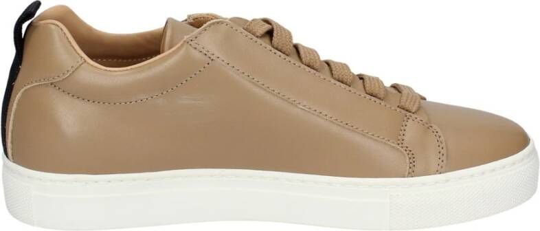 Stokton Leren Dames Sneakers Stijlvolle Schoenen Brown Dames