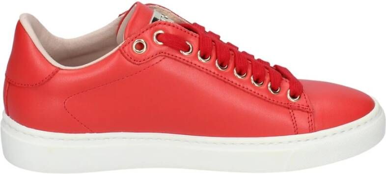 Stokton Leren Dames Sneakers Stijlvolle Schoenen Red Dames