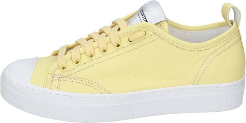 Stokton Leren Damessneakers Yellow Dames