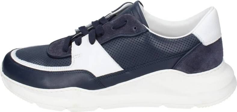 Stokton Leren Heren Sneakers Blue Heren