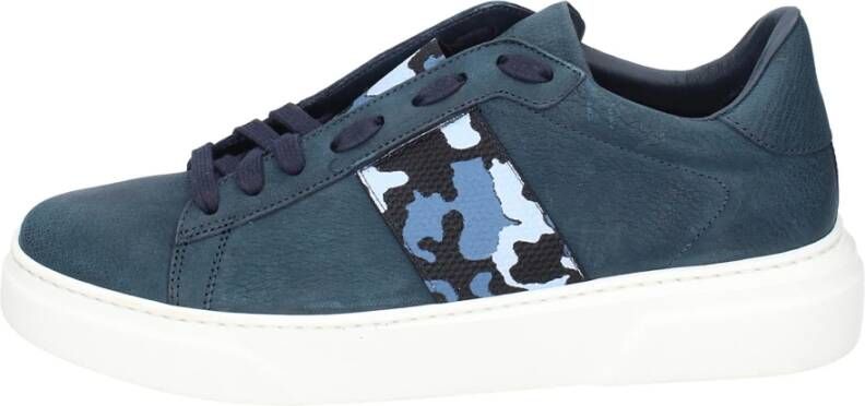 Stokton Leren Heren Sneakers Blue Heren