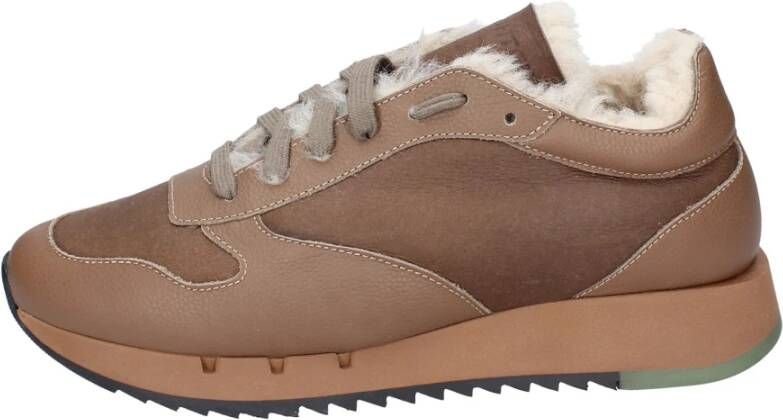 Stokton Leren Heren Sneakers Brown Heren