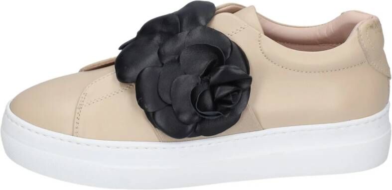 Stokton Leren Slip-On Sneakers voor Vrouwen Beige Dames