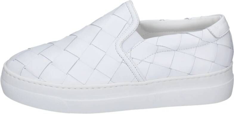 Stokton Leren Slip-On Sneakers voor Vrouwen White Dames