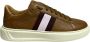 Stokton Leren Sneakers met Elastische Zijde 4cm Rubberen Zool Brown Heren - Thumbnail 1