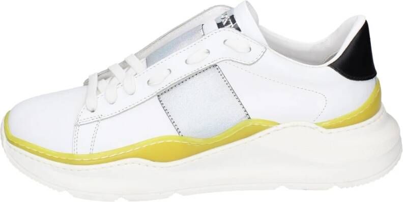 Stokton Leren Sneakers voor Mannen White Heren