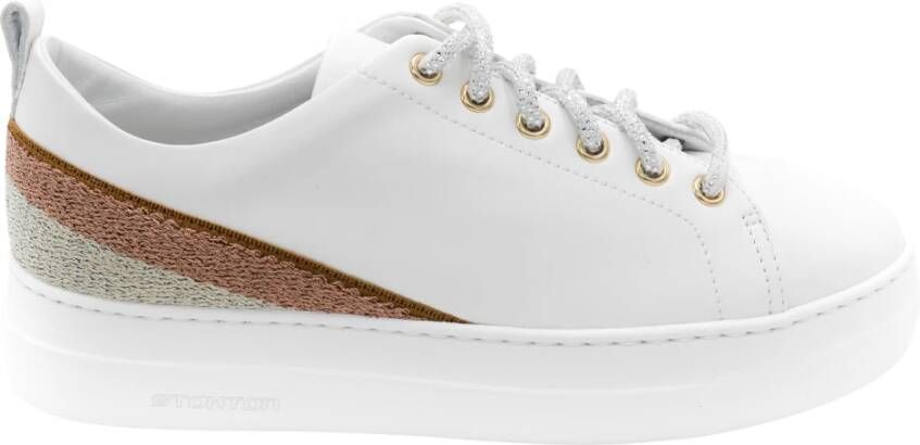 Stokton Leren Sneakers voor Vrouwen White Dames