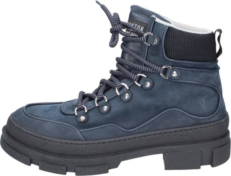 Stokton Nubuck Leren Enkellaarzen Mannen Blue Heren