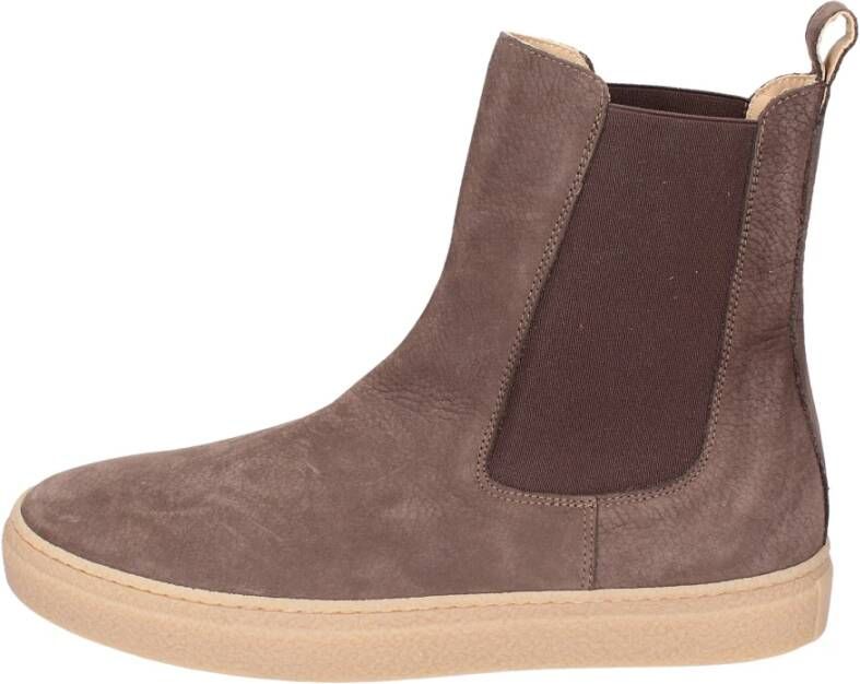 Stokton Nubuck Leren Enkellaarzen Mannen Brown Heren