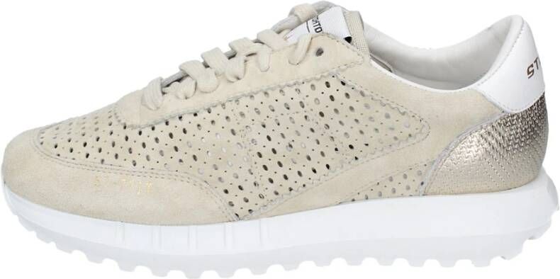 Stokton Suede Damessneakers Beige Dames