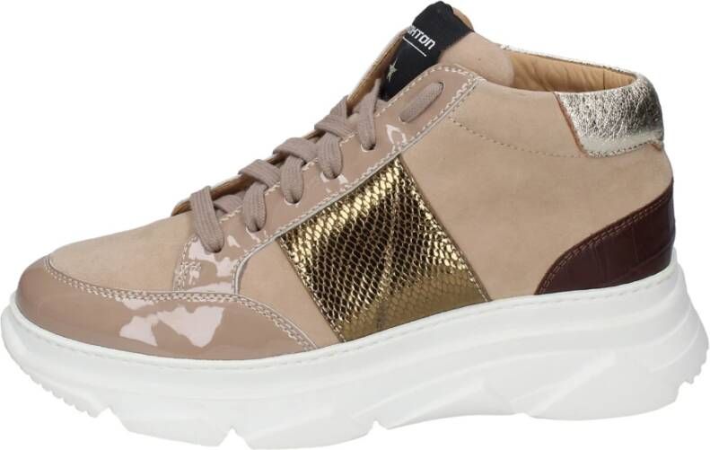 Stokton Suede Damessneakers Beige Dames