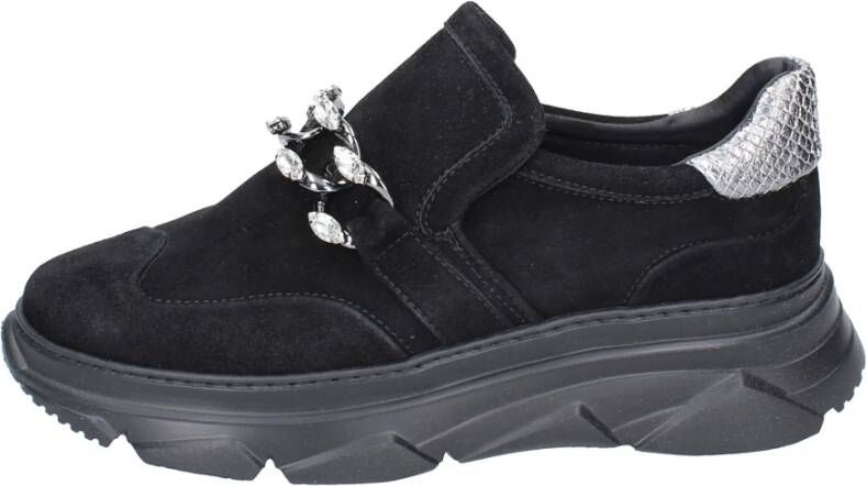 Stokton Suede Damessneakers Black Dames