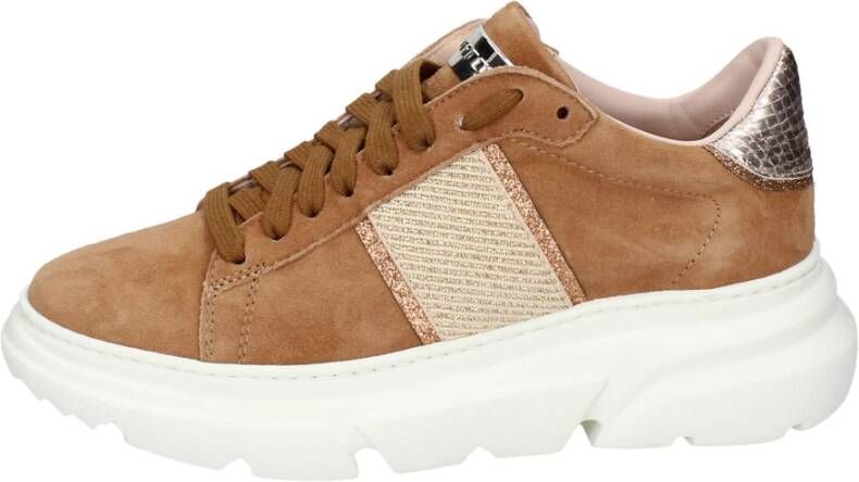 Stokton Suede Damessneakers Brown Dames