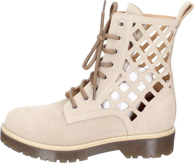 Stokton Suede Enkellaarzen voor vrouwen Beige Dames