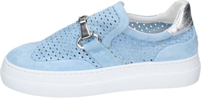 Stokton Suede Slip On Sneakers voor Vrouwen Blue Dames