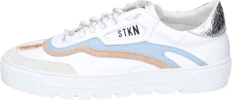 Stokton Vintage Leren Sneakers voor Vrouwen White Dames