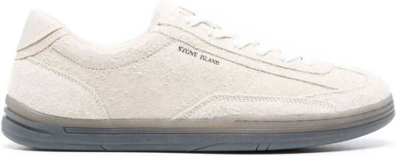 Stone Island Witte Sneakers met Kompass Logo White Heren