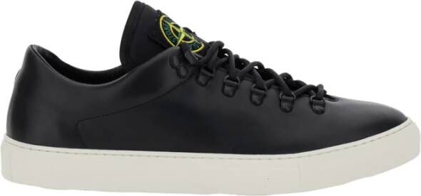 Stone Island Zwarte Sneakers voor Mannen Aw24 Black Heren