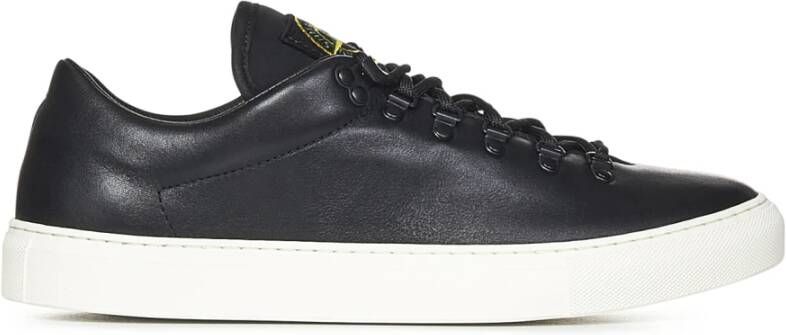 Stone Island Zwarte Sneakers voor Mannen Aw24 Black Heren