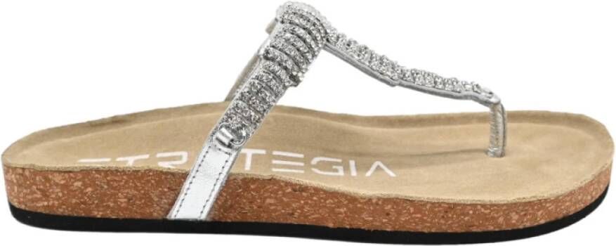 Strategia Zilveren Sandalen S21 Stijl Brown Dames