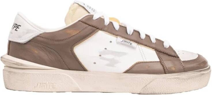 Strype Taupe Denver Sneakers voor Mannen Brown Heren