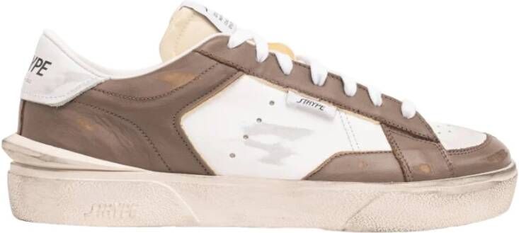 Strype Taupe Denver Sneakers voor Mannen Brown Heren