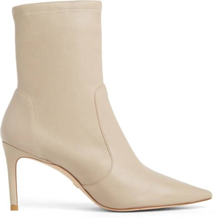 Stuart Weitzman 85 Stretch Bootie Stijlvolle en comfortabele haklaarzen Beige Dames