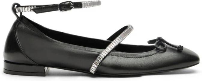 Stuart Weitzman Balletflats met kristalversiering Black Dames