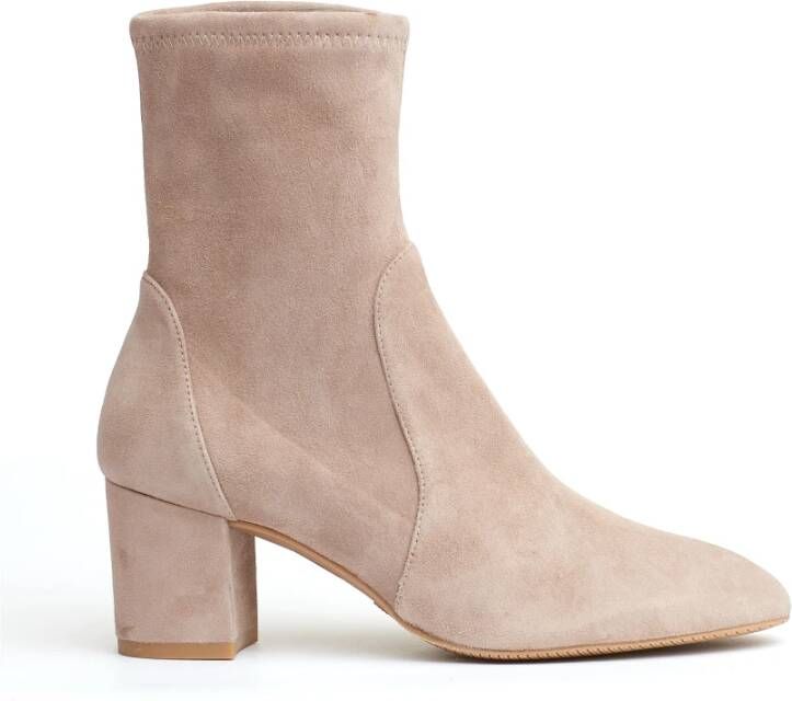 Stuart Weitzman Beige Enkellaarsjes voor vrouwen Beige Dames