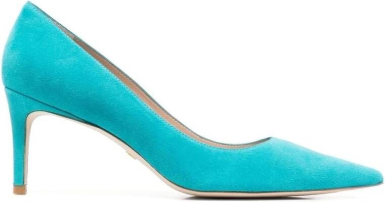 Stuart Weitzman Blauwe Casual Lage Hakken Pumps Blue Dames