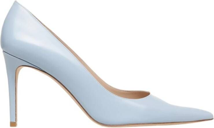 Stuart Weitzman Blauwe Leren Pumps 'Power' Blue Dames