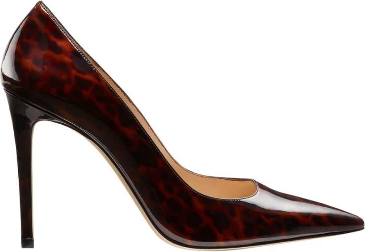 Stuart Weitzman Bruin dierenprint puntige neus pumps Brown Dames