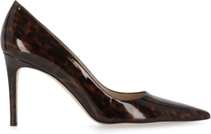 Stuart Weitzman Bruin Leren Animalier Hak Décolleté Brown Dames