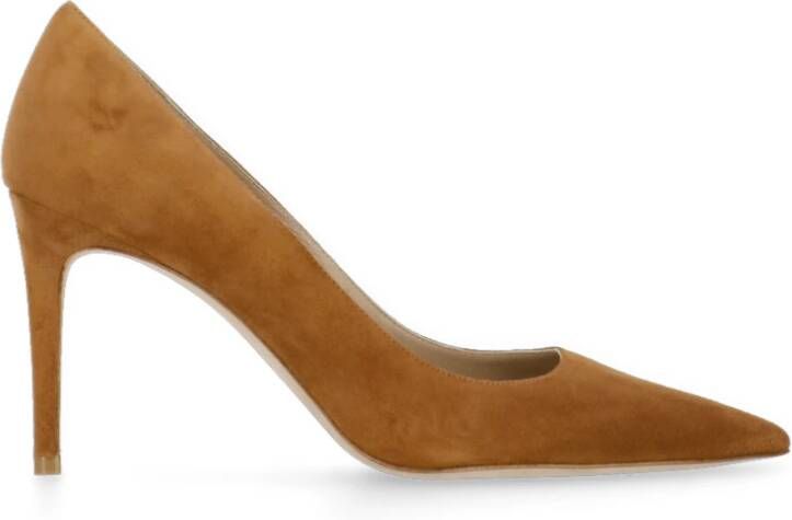 Stuart Weitzman Bruin Suède Leren Hak Décolleté Brown Dames