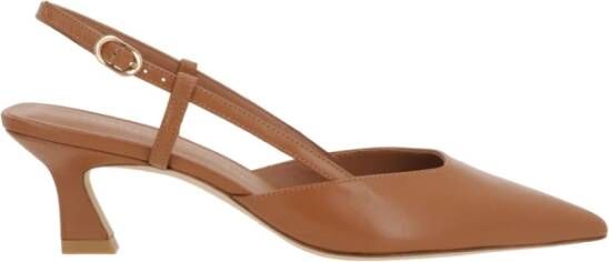 Stuart Weitzman Bruine leren slingback hakken Brown Dames