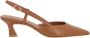 Stuart Weitzman Bruine leren slingback hakken Brown Dames - Thumbnail 1