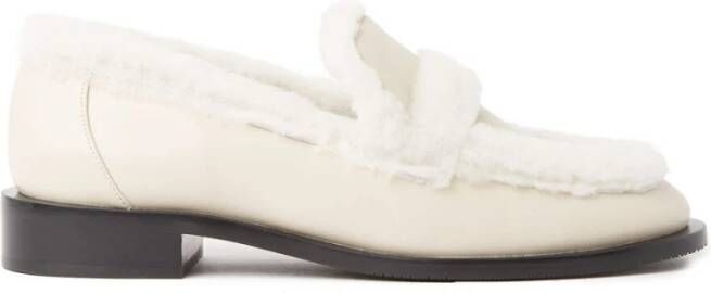 Stuart Weitzman Comfortabele Shearling Loafers Beige Dames