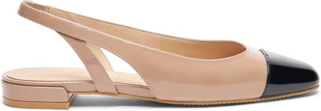 Stuart Weitzman Contrast Teenkap Slingback Platte Pink Dames