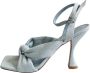 Stuart Weitzman Denim Enkelband Knoop Sandalen Blue Dames - Thumbnail 1