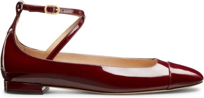 Stuart Weitzman Eden Strap Flat Brown Dames