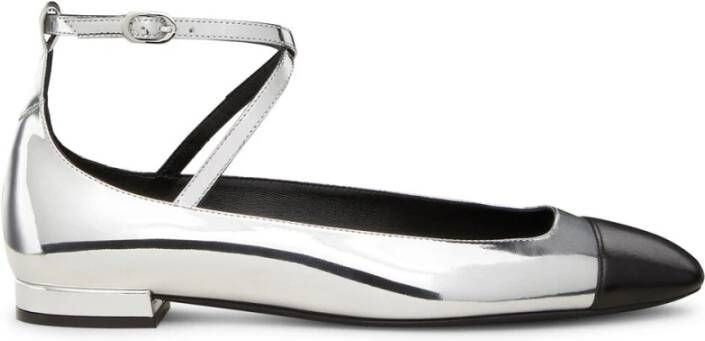 Stuart Weitzman Eden Strap Flat Gray Dames