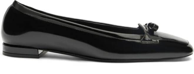 Stuart Weitzman Elastische Loafer met Strik Accent Black Dames