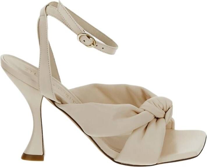 Stuart Weitzman Elegante Knoop Sandaal White Dames