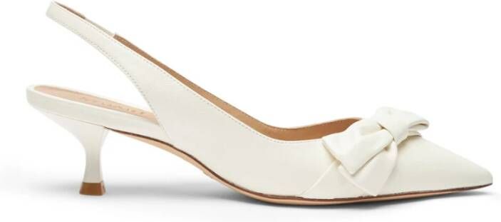 Stuart Weitzman Elegante Slingback Pomp met Strikdetail Beige Dames