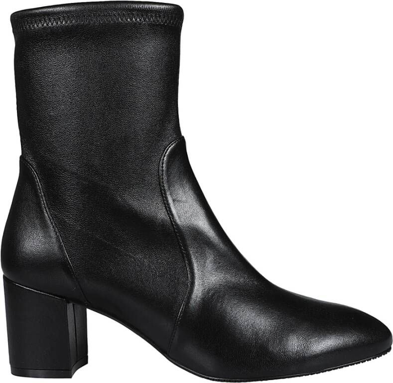 Stuart Weitzman Elegante Zwarte Enkellaarzen Black Dames