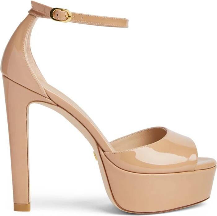 Stuart Weitzman Glamoureuze DiscoPlatform Sandaal Beige Dames