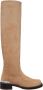 Stuart Weitzman Gedurfde Logo Slouch Boot Beige Dames - Thumbnail 1